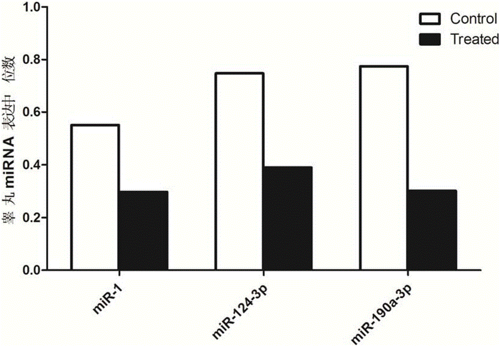 Symbolic micro RNA marker for detecting spermatogenic failure passage effect and application thereof