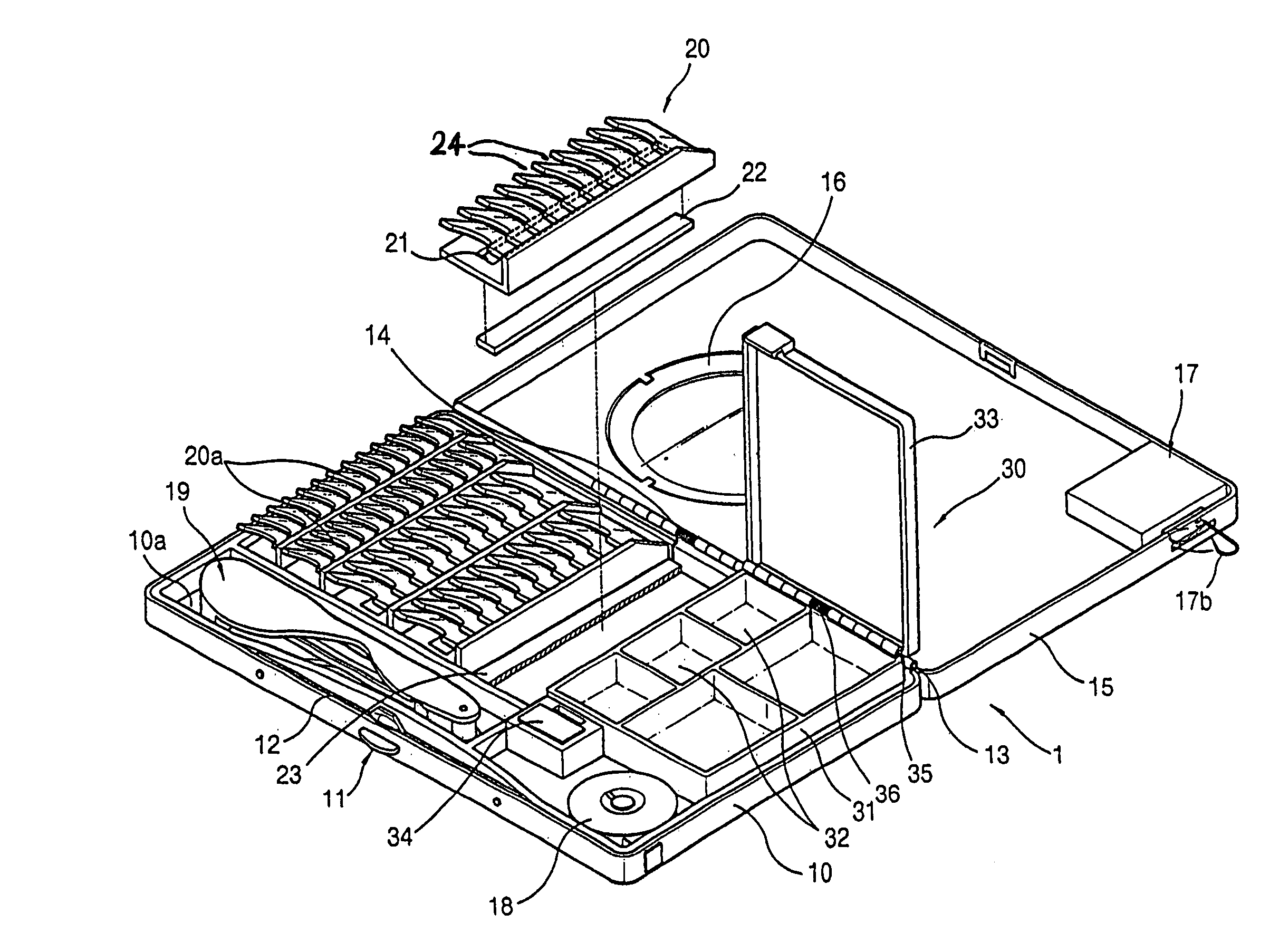 Multi purpose fish-hook case including fishline binding device