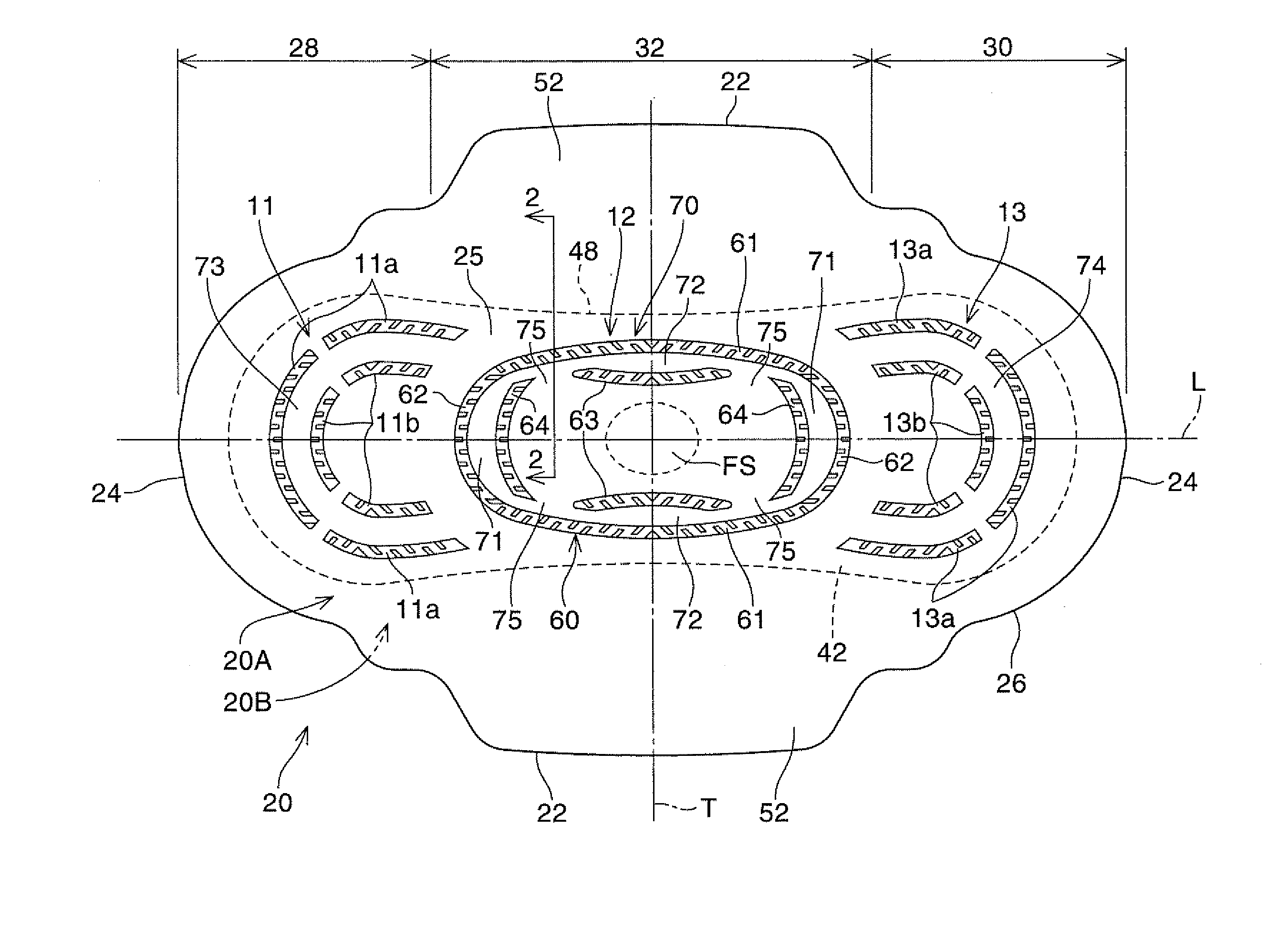 Absorbent article having traverse reinforcing element