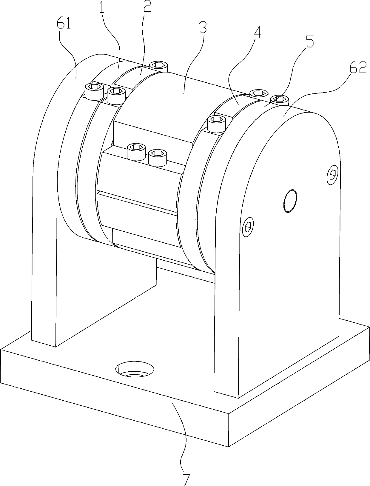 Piezoelectric inchworm rotating motor