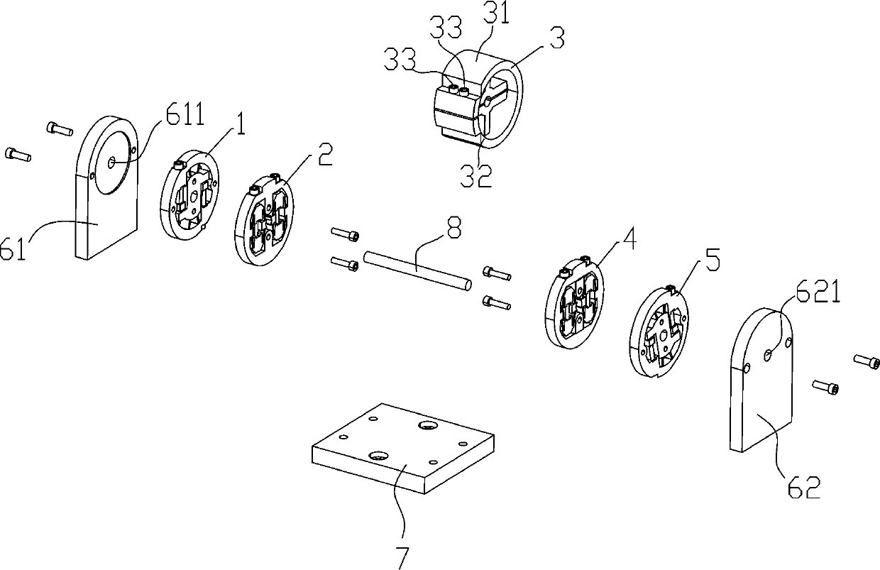 Piezoelectric inchworm rotating motor