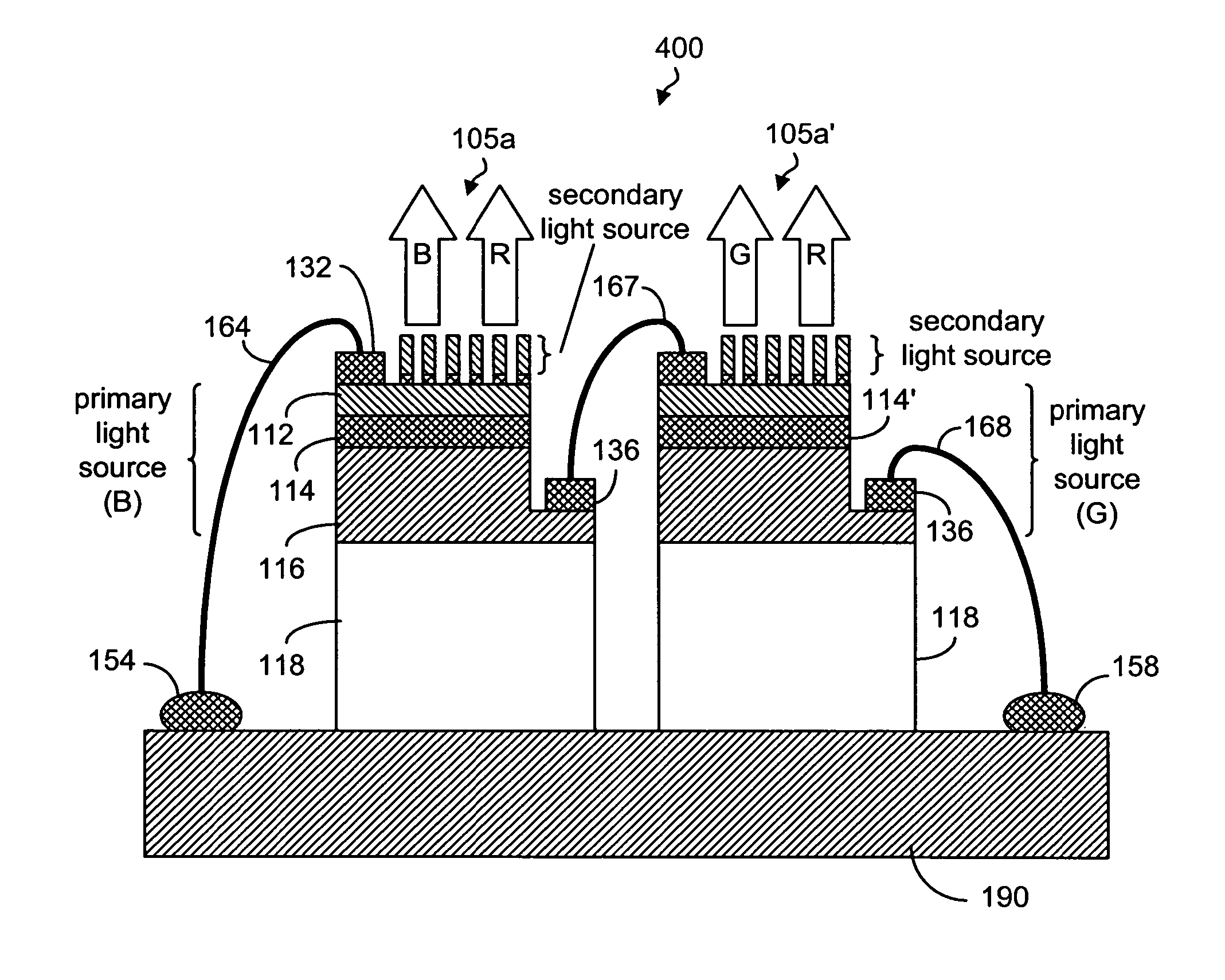 White light emitting device and method of making same