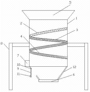 Spiral sieve net type filter