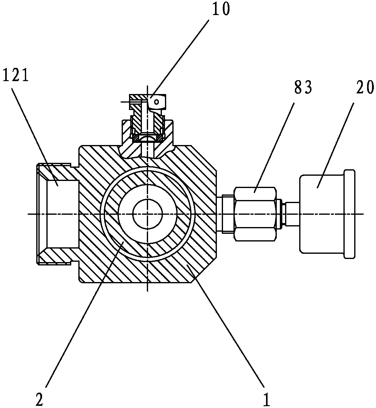 Novel container valve for fire trace tube fire-extinguishing device