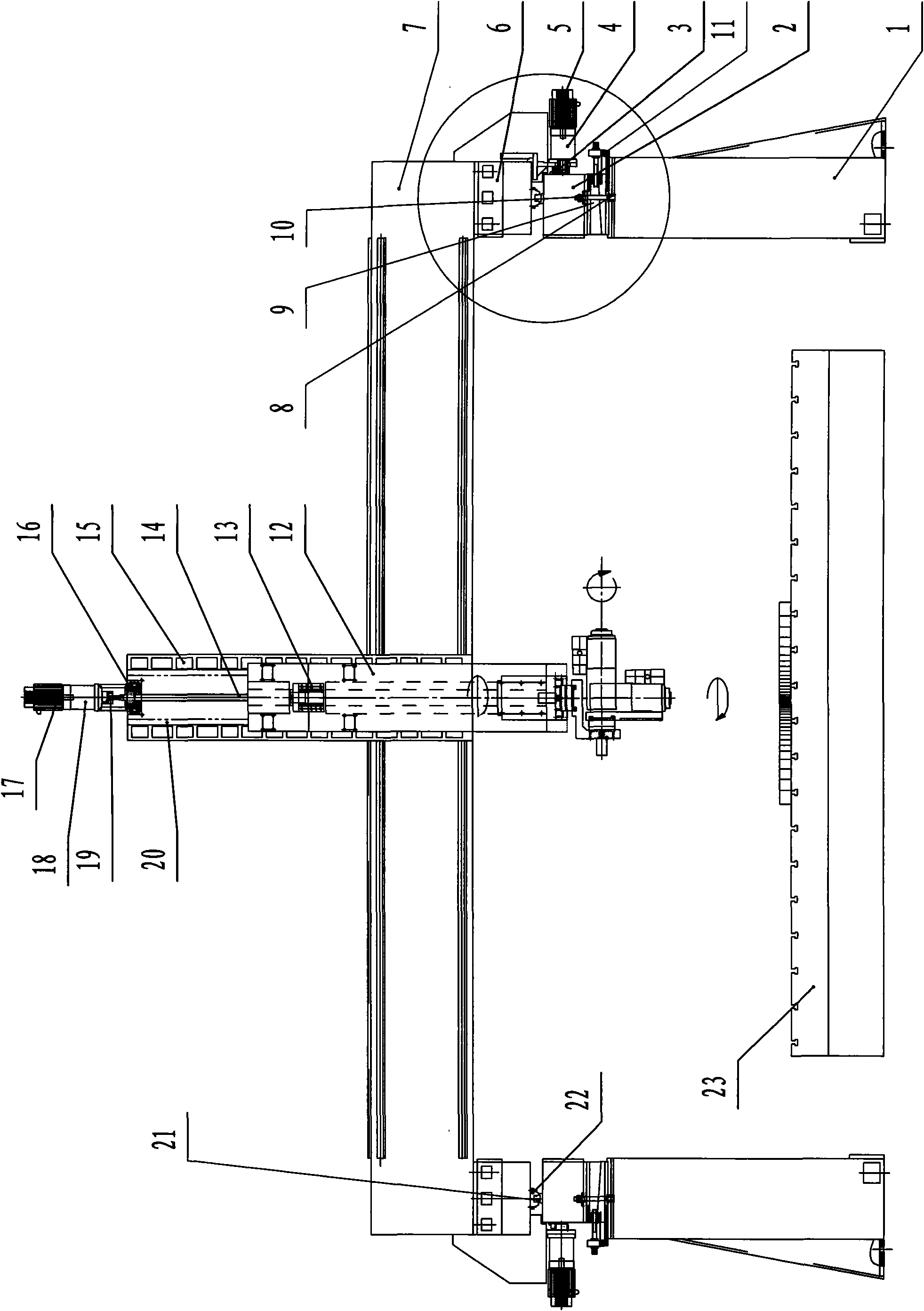 Gantry type five axes numerical control machine tool