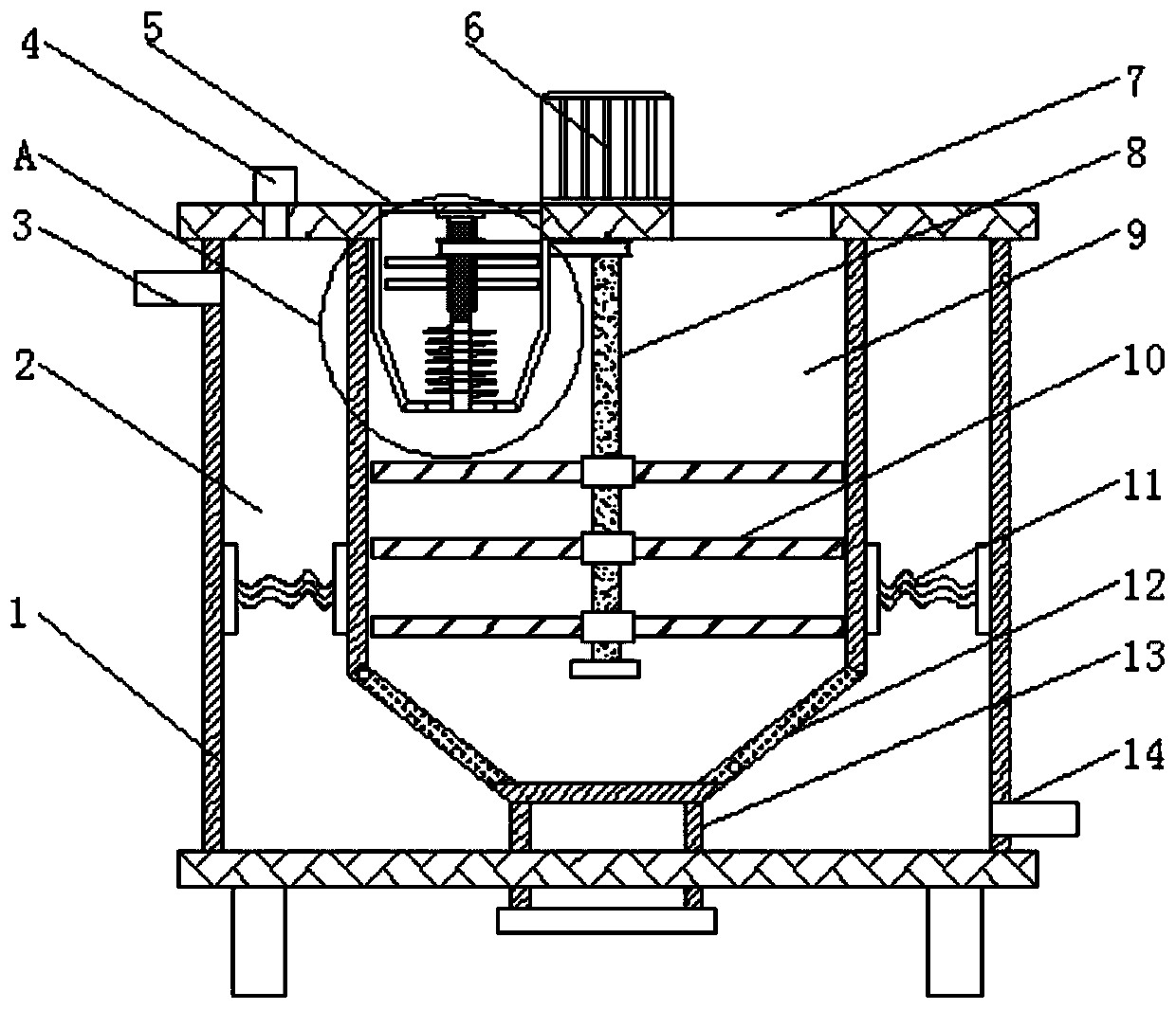 Rapid organic fertilizer reaction kettle