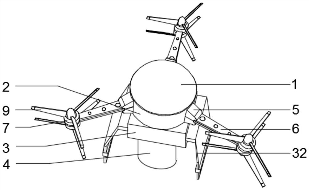 Fire extinguishing unmanned aerial vehicle for forests and grasslands