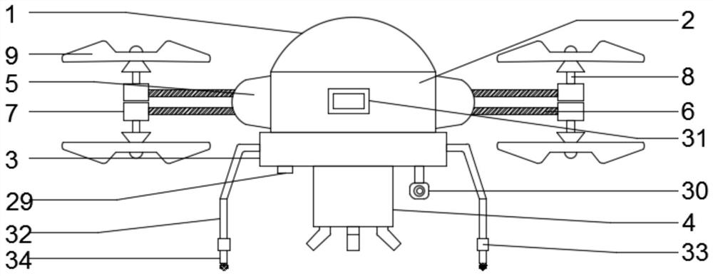 Fire extinguishing unmanned aerial vehicle for forests and grasslands