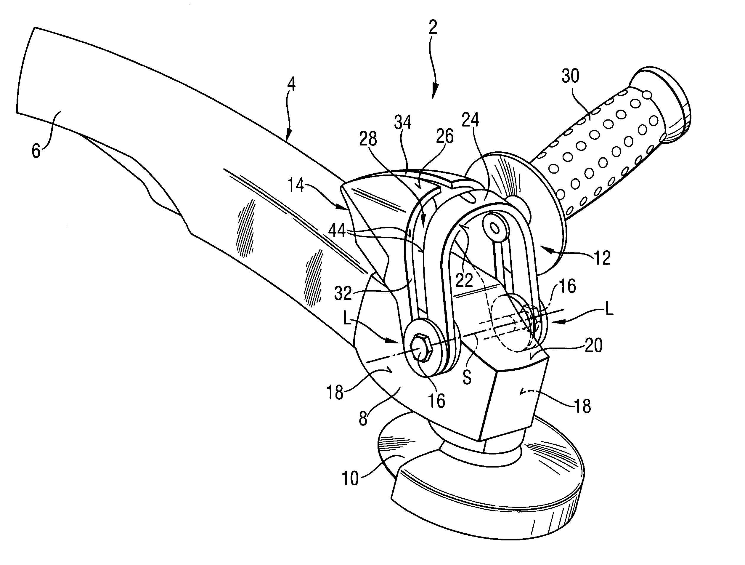 Hand-held power tool with an auxiliary handle