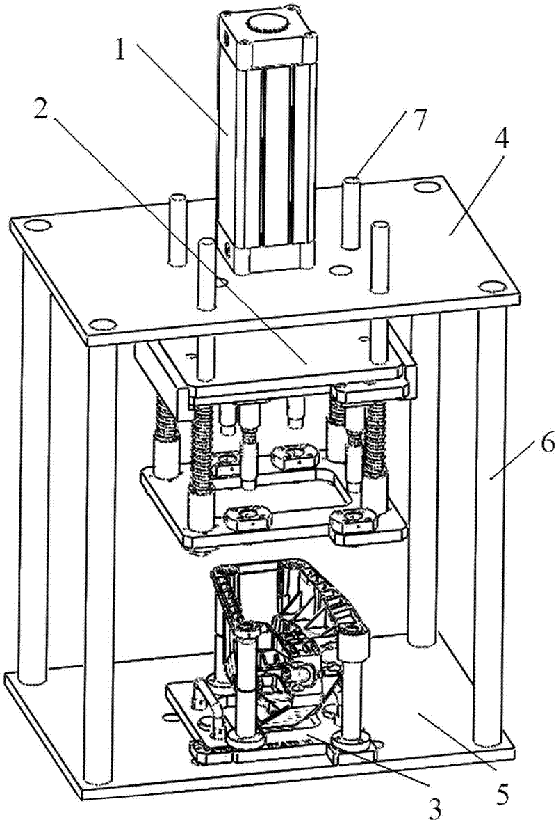 Bush fixing press-mounting machine for automobile gearbox