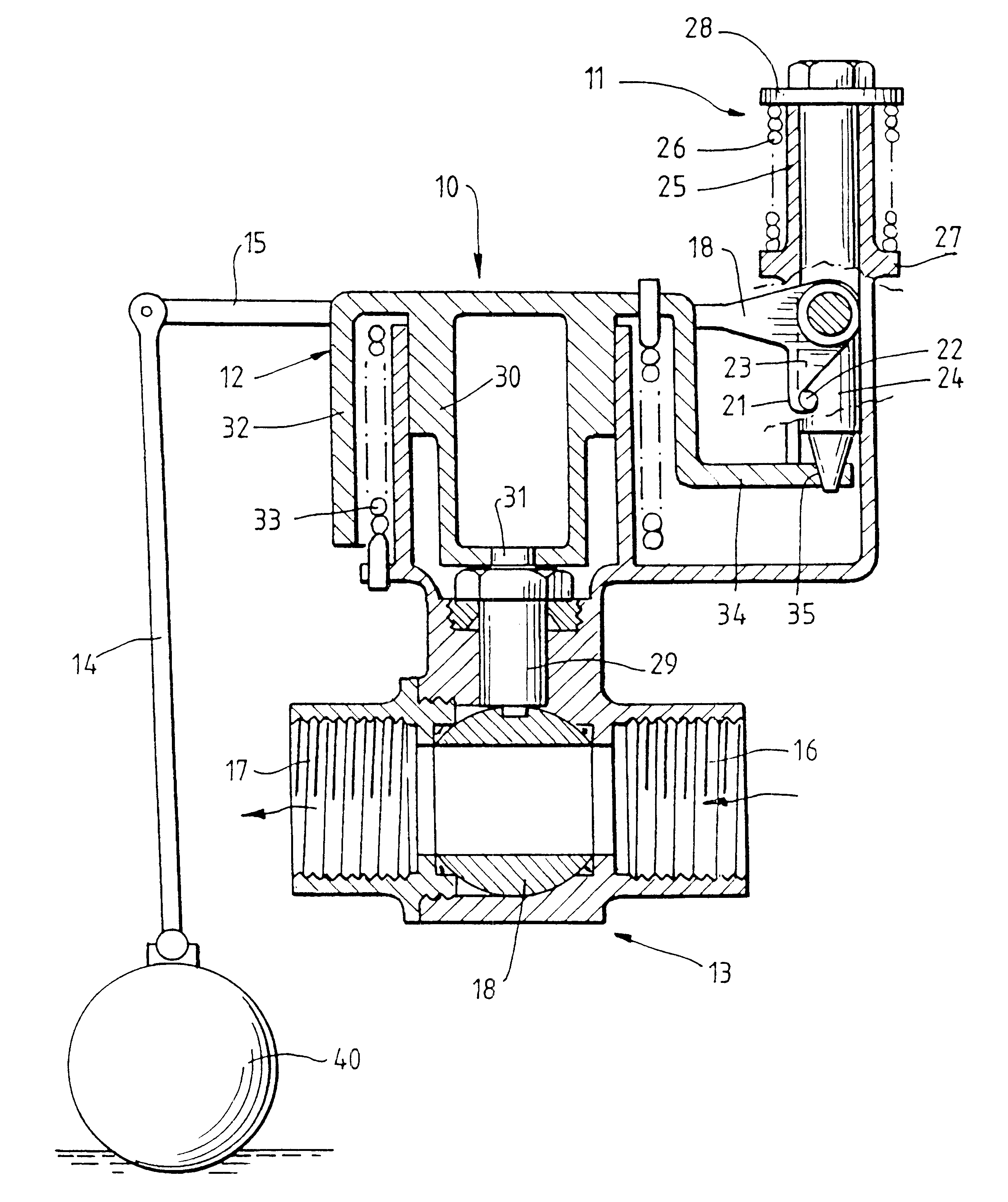 Domestic hot water service inlet shut off valve triggered by fluid level in overflow tray