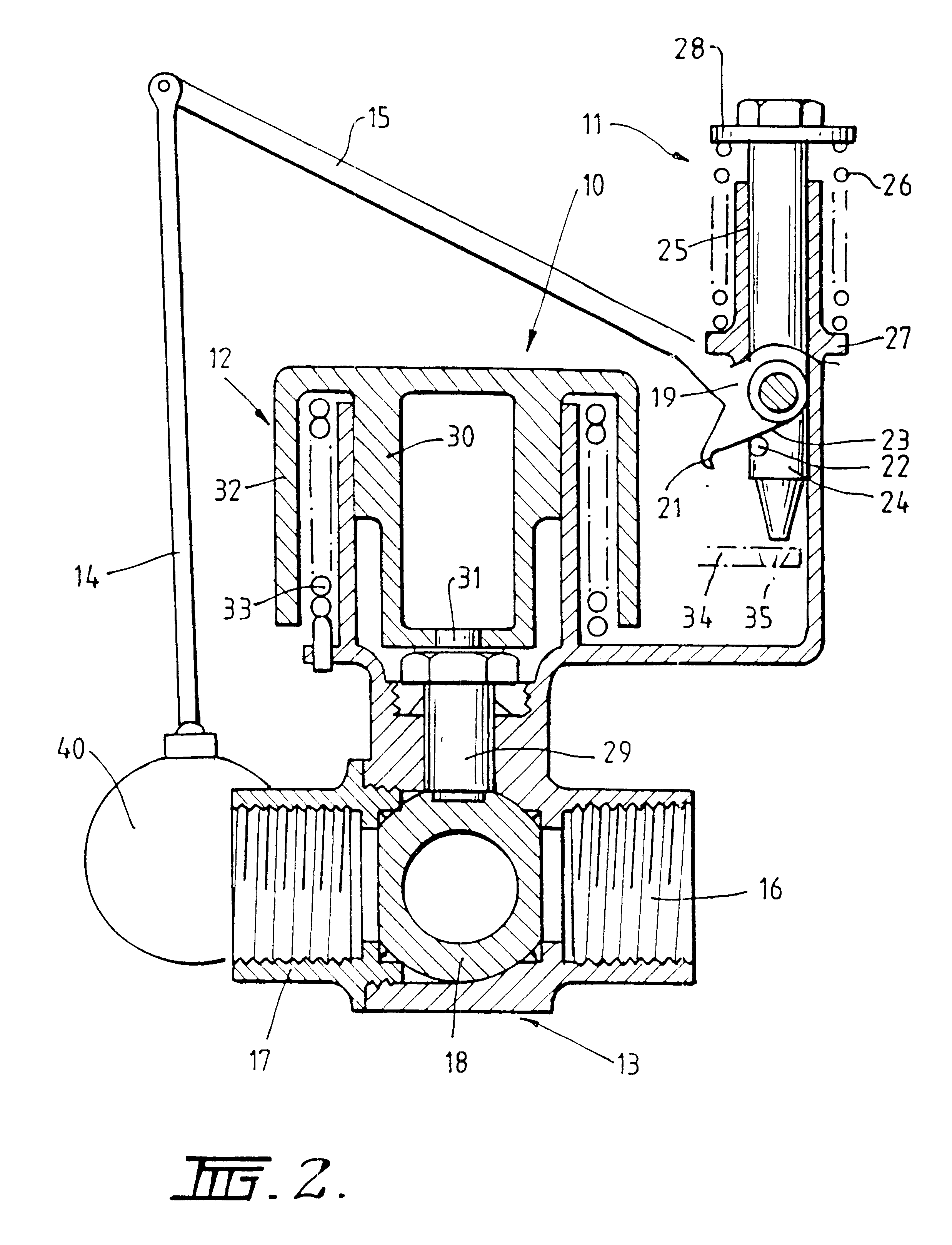 Domestic hot water service inlet shut off valve triggered by fluid level in overflow tray