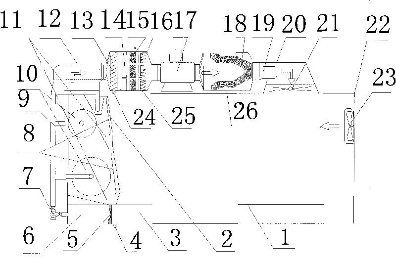 Device for recycling gas purified from spray paint waste gas in spray room