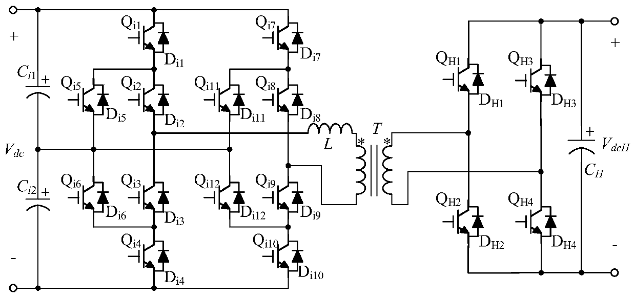 Bidirectional DC/DC converter based on isolated full-bridge ANPC and H bridge