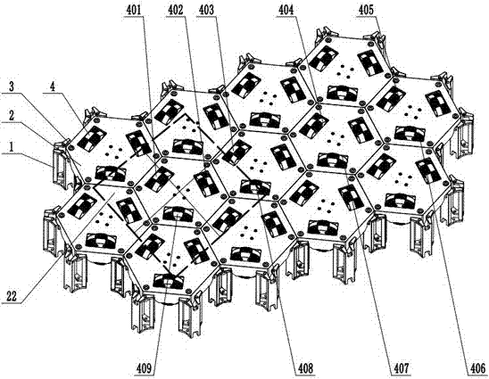 Omni-directional distributing and conveying device