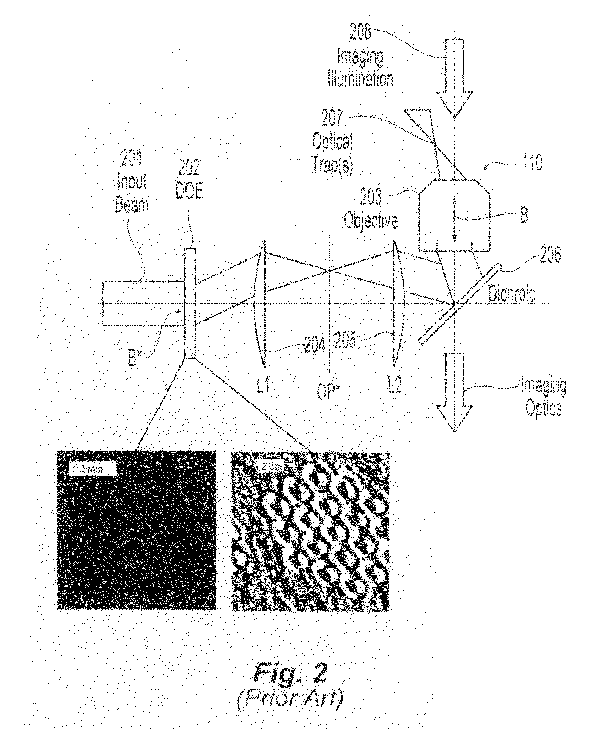 Apparatus and method for dynamic cellular probing and diagnostics using holographic optical forcing array