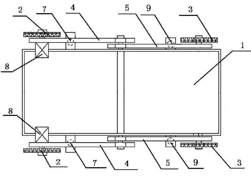 Double-drive double-bearing type racing car