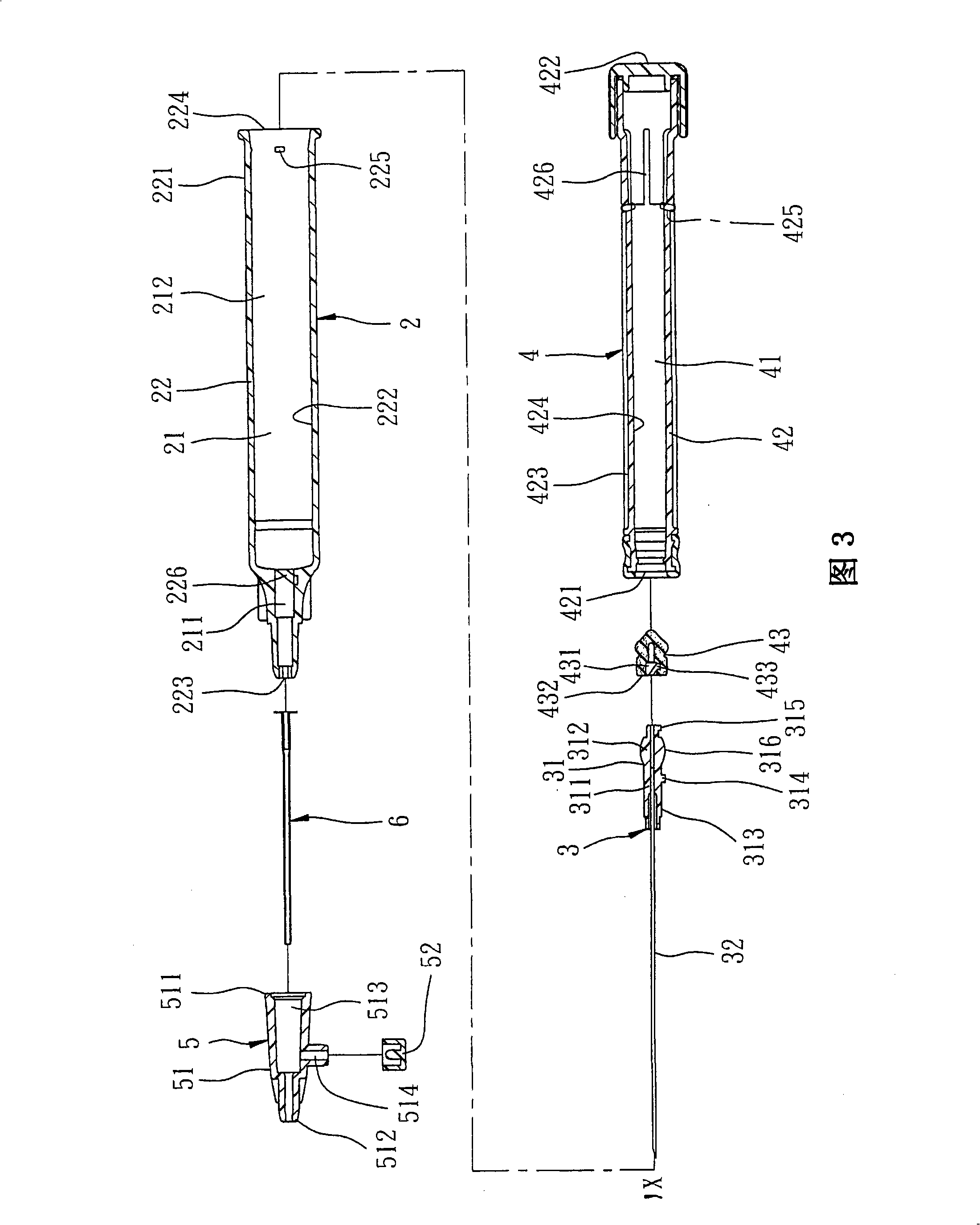 Safe instrument with injection and hemospasia functions