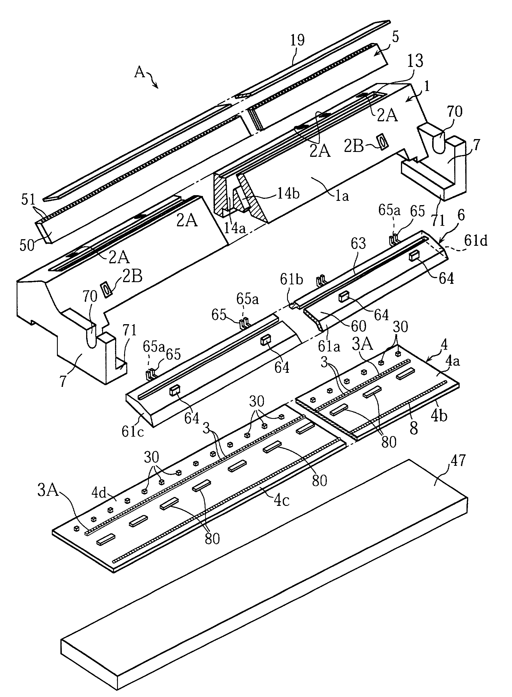 Integral image readin/writing head, image processor provided with this, image reading head and print head