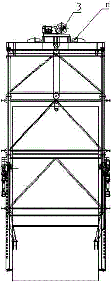 Hanger device for self-elevating steel tower installation and steel tower construction method