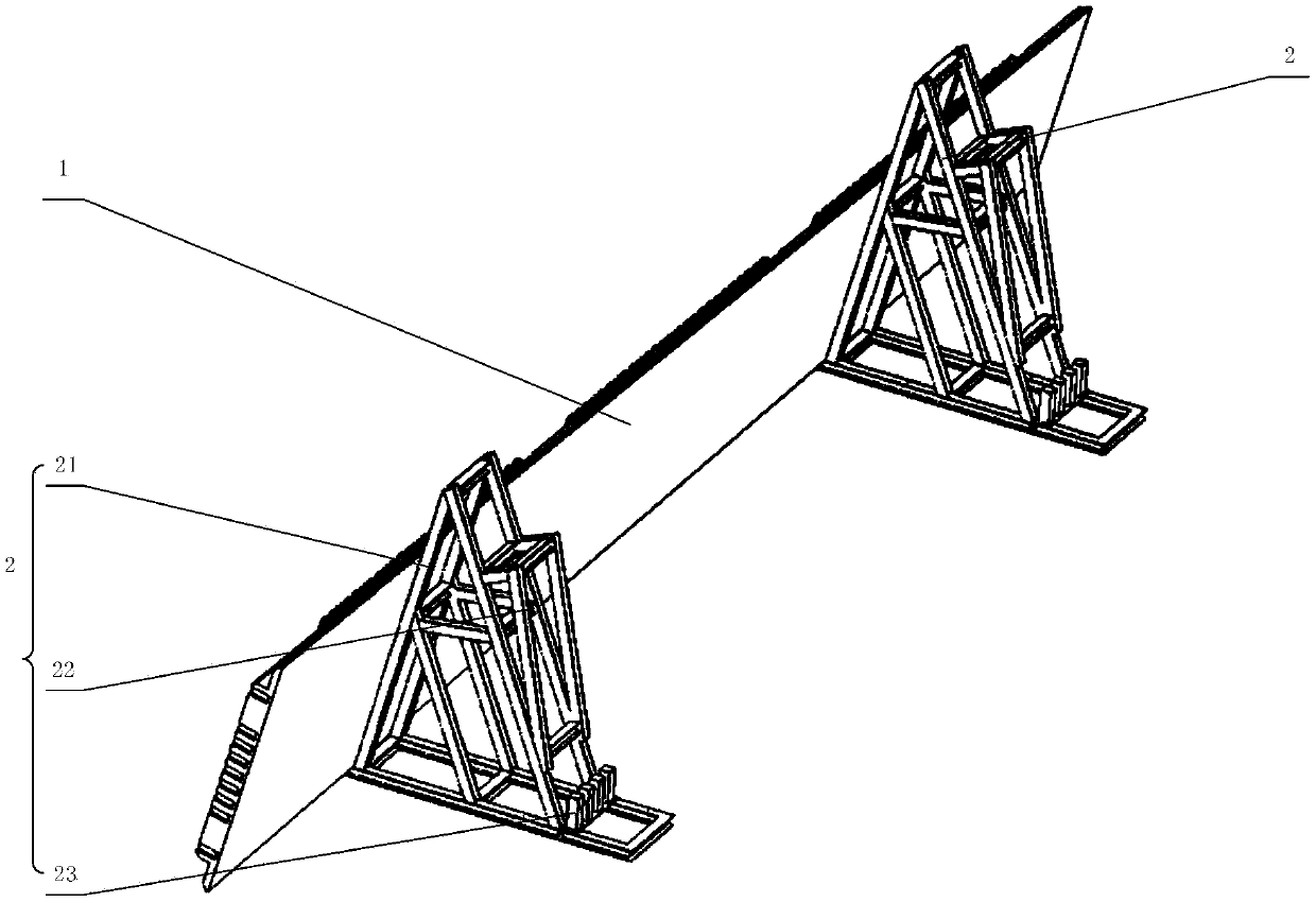 Special transfer device for mixed tower thin-wall flat plate component