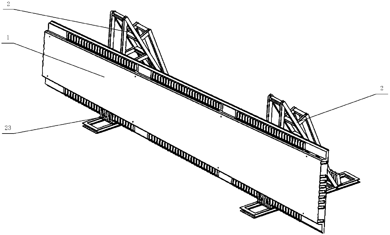 Special transfer device for mixed tower thin-wall flat plate component