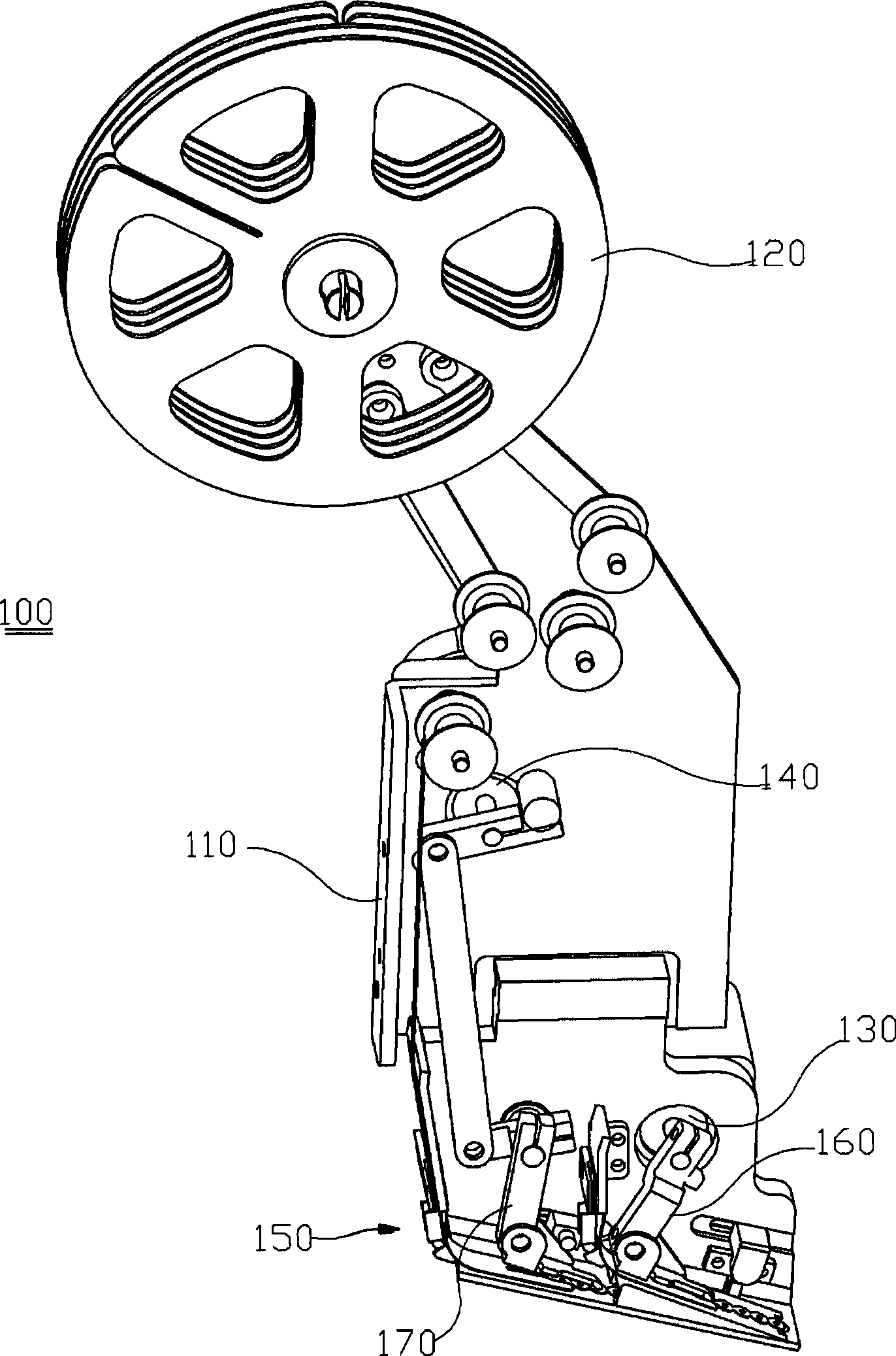 Bright clip feed device in embroidery machine