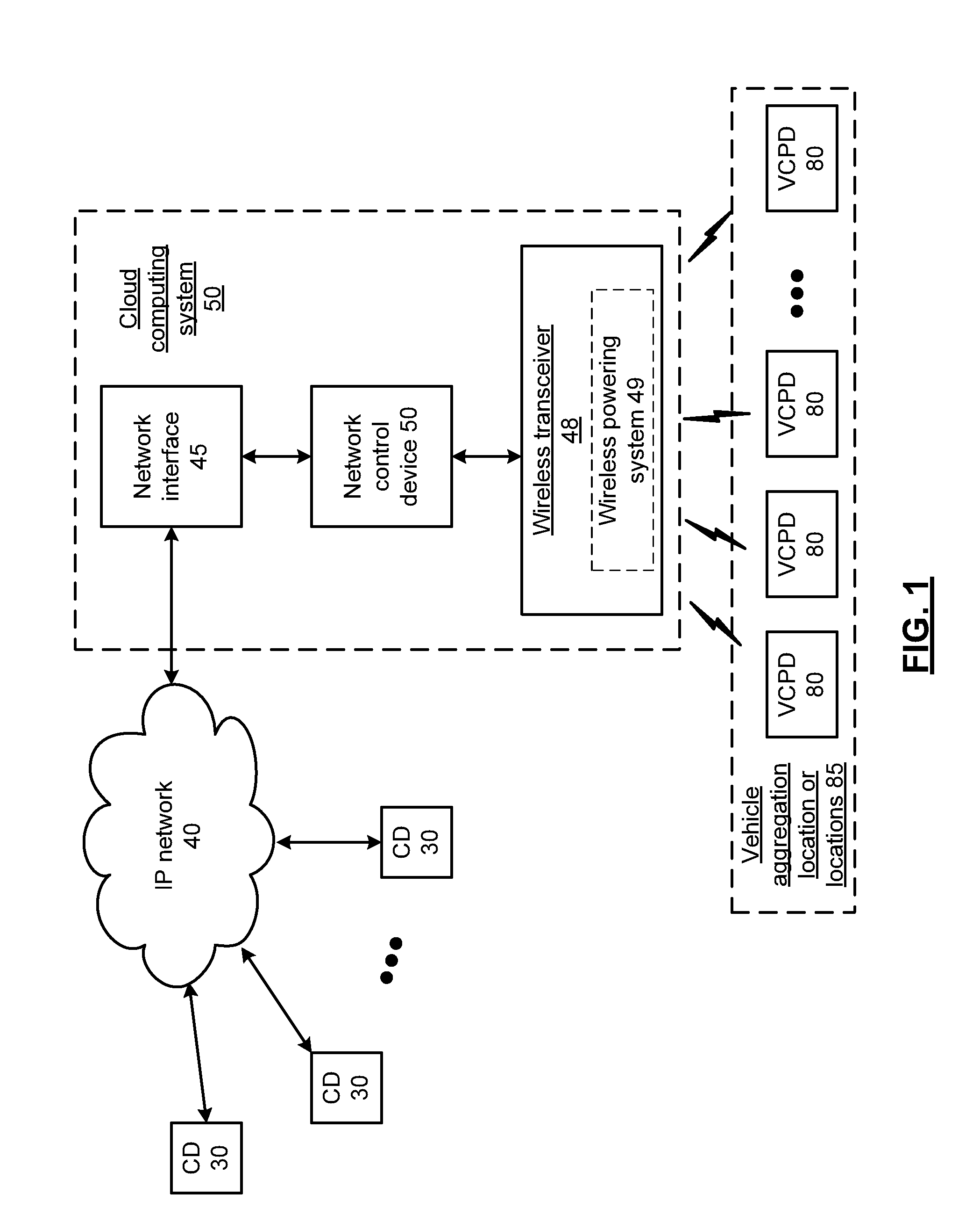 Cloud computing system, vehicle cloud processing device and methods for use therewith