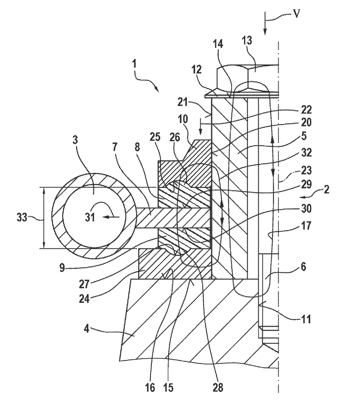 Retainer for fastening a fuel distributor to an internal combustion engine and system having such a retainer