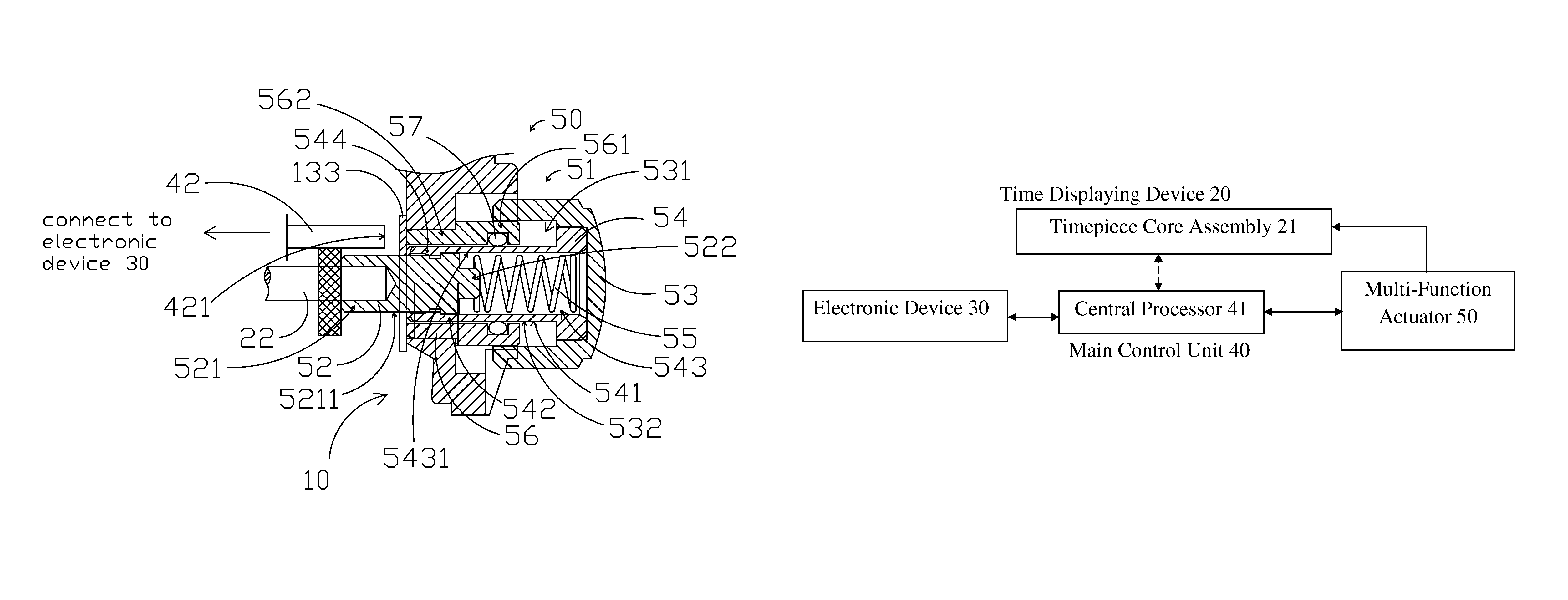 Timepiece with multi-functional actuator