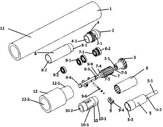 Downhole gas phase space rotary swing drilling tool and implementation method thereof