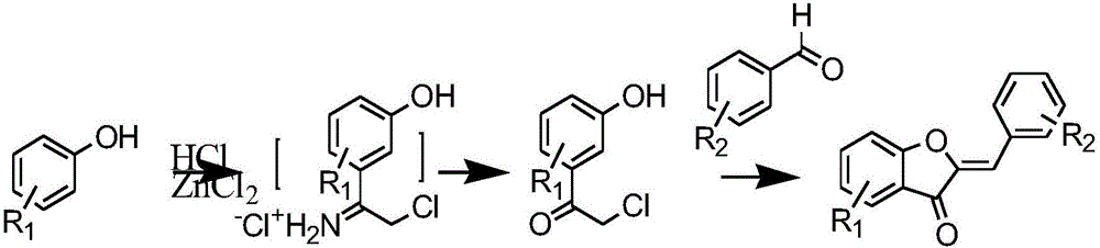 Synthesis method of aurone compound