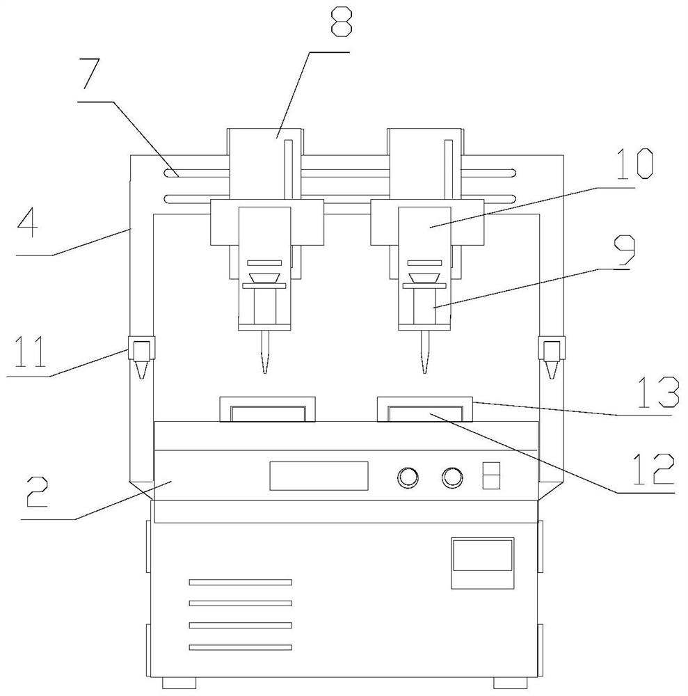 A double-station automatic gluing production line