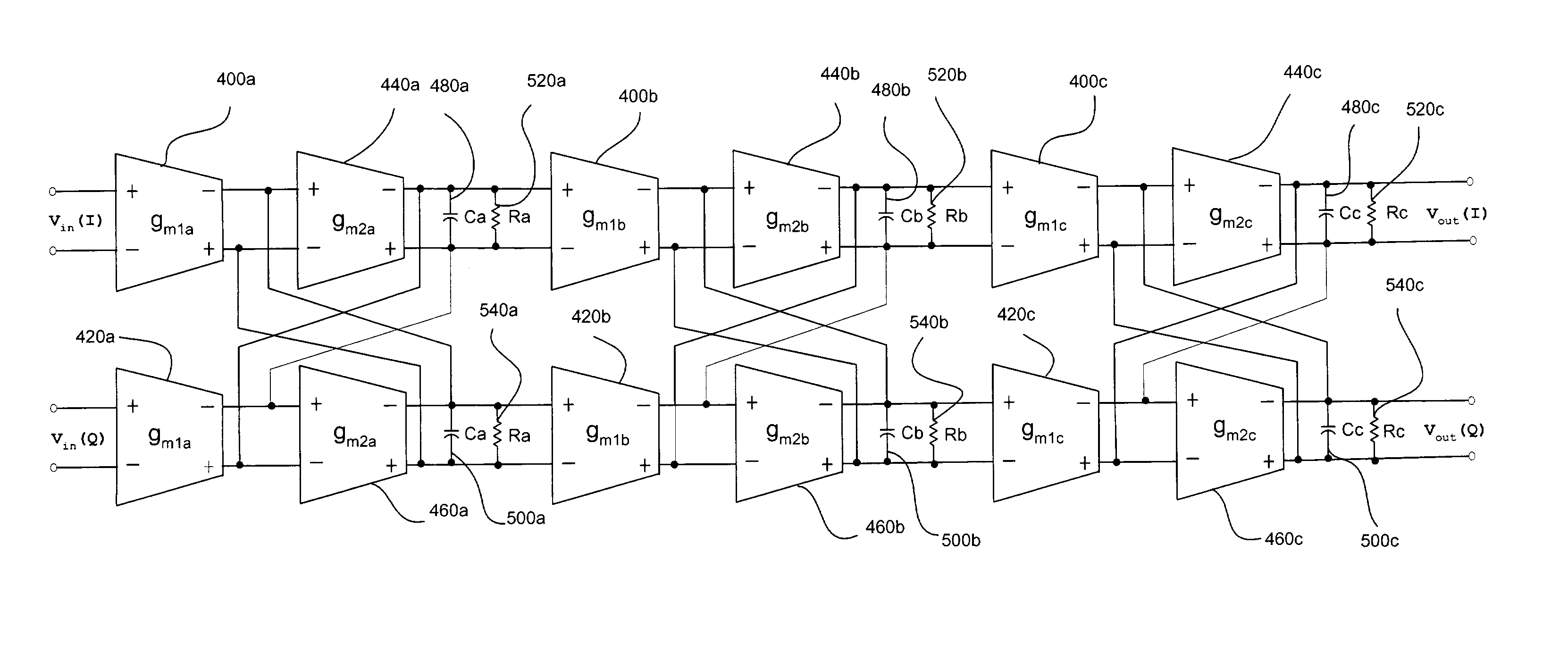 Transconductance/C complex band-pass filter