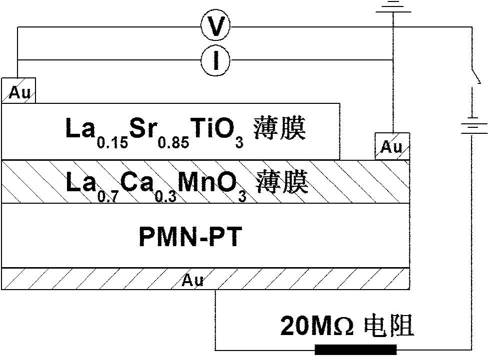 Oxide semiconductor heterostructure modulated by biasing electric field, preparing method and device thereof