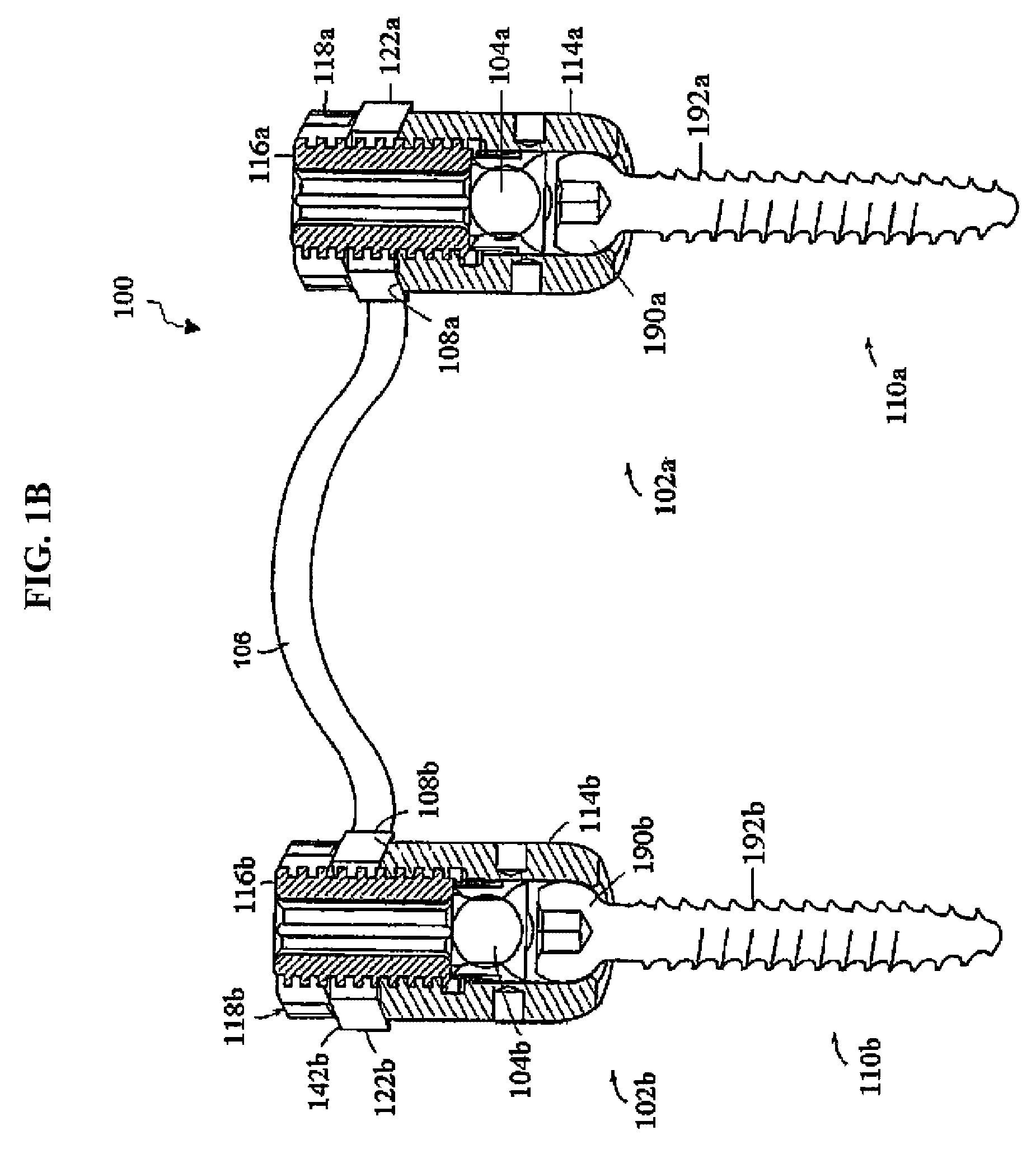 Rod attachment for head to head cross connector