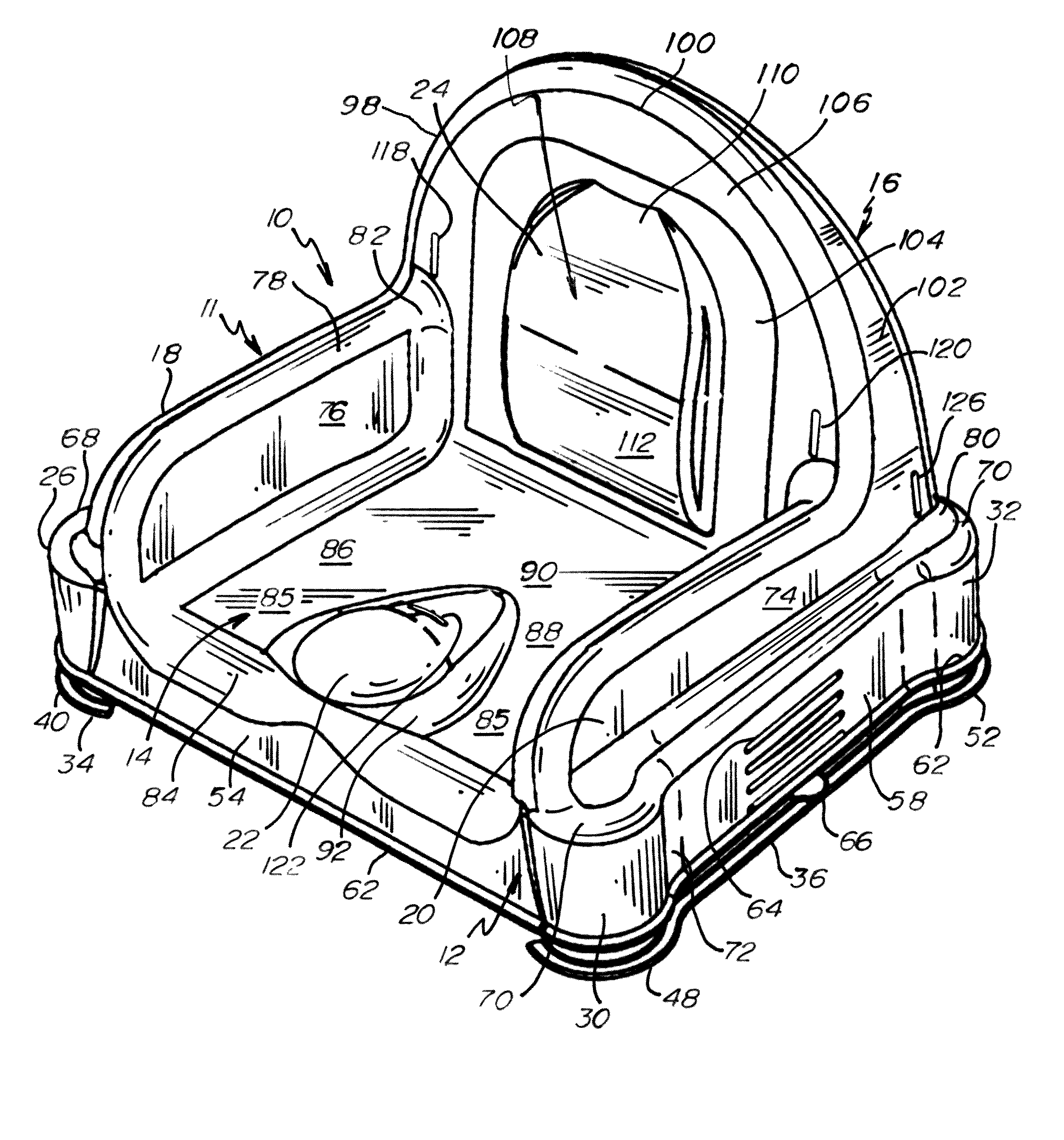 Plastic booster seat apparatus