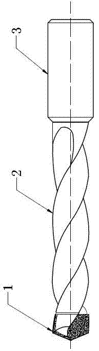 Imbedded carbide drill for steel piece and processing method