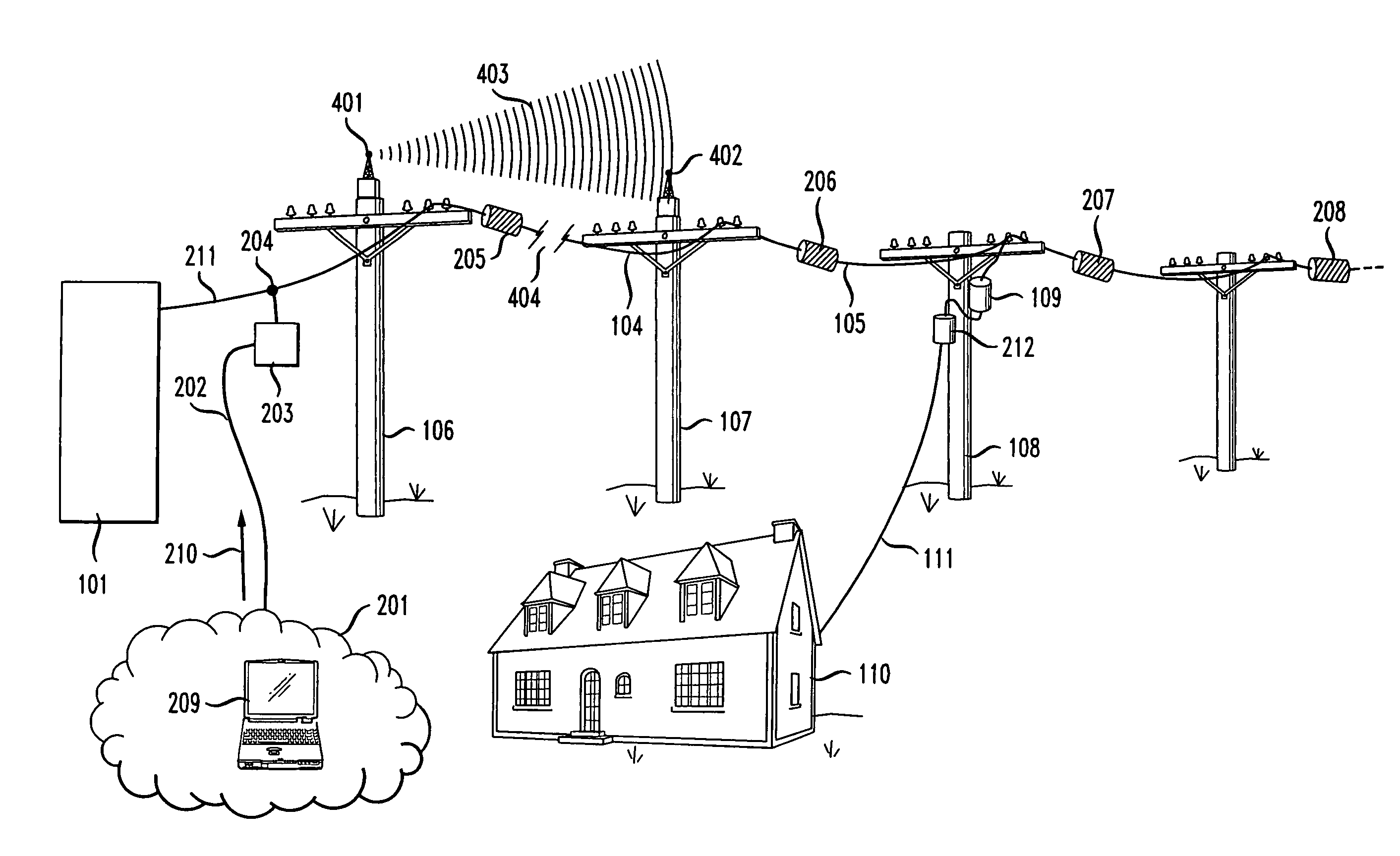 Wi-Fi/BPL dual mode repeaters for power line networks