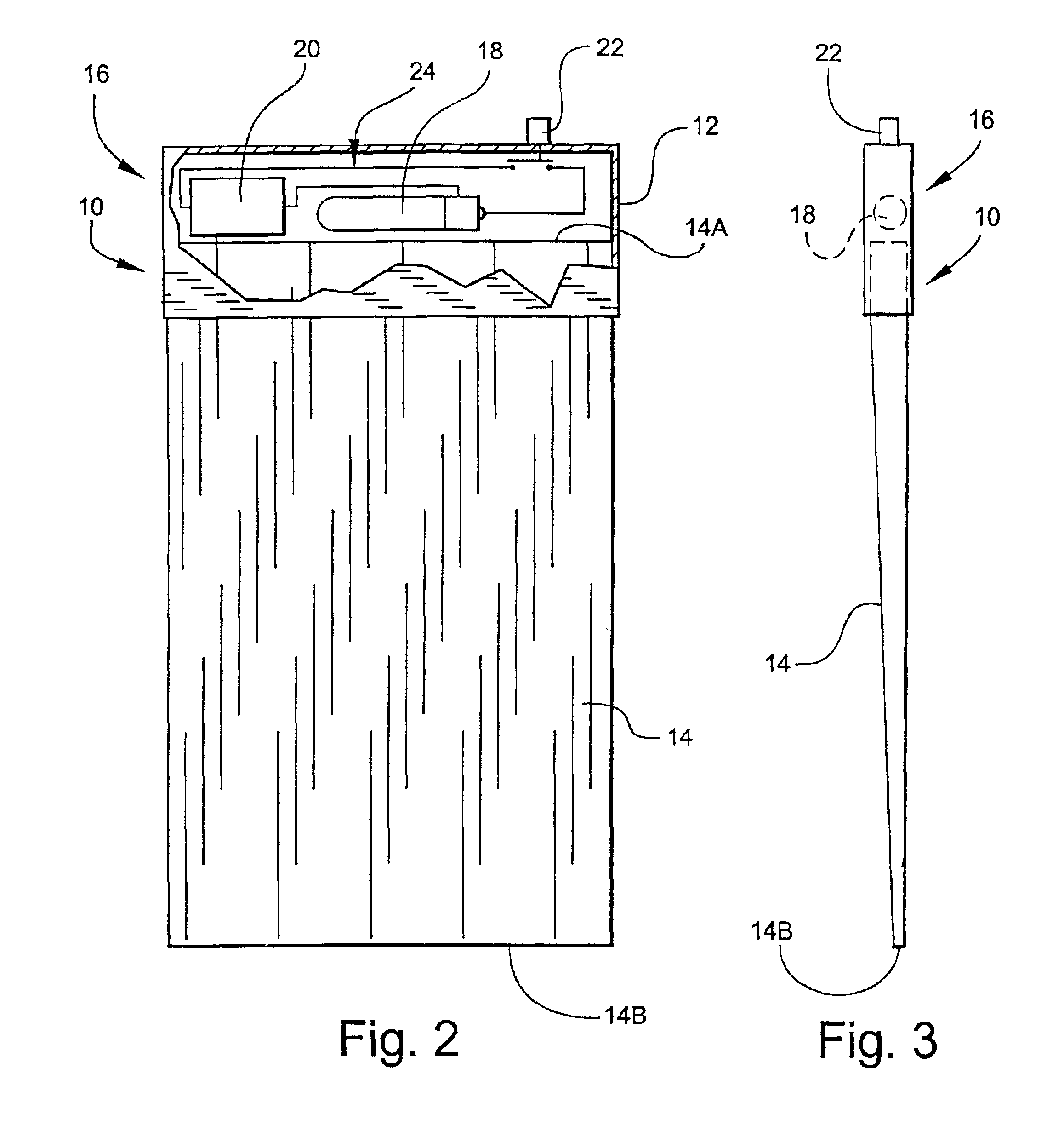 Device for illuminating a generally flat surface