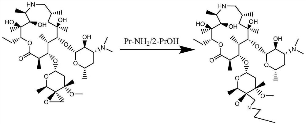 Method for synthesizing and purifying tulathromycin impurity E