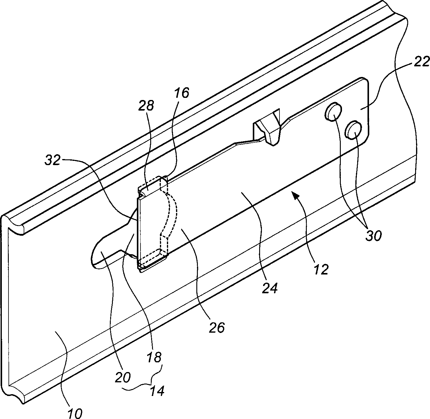 Quick-detachment positioning structure for rail component