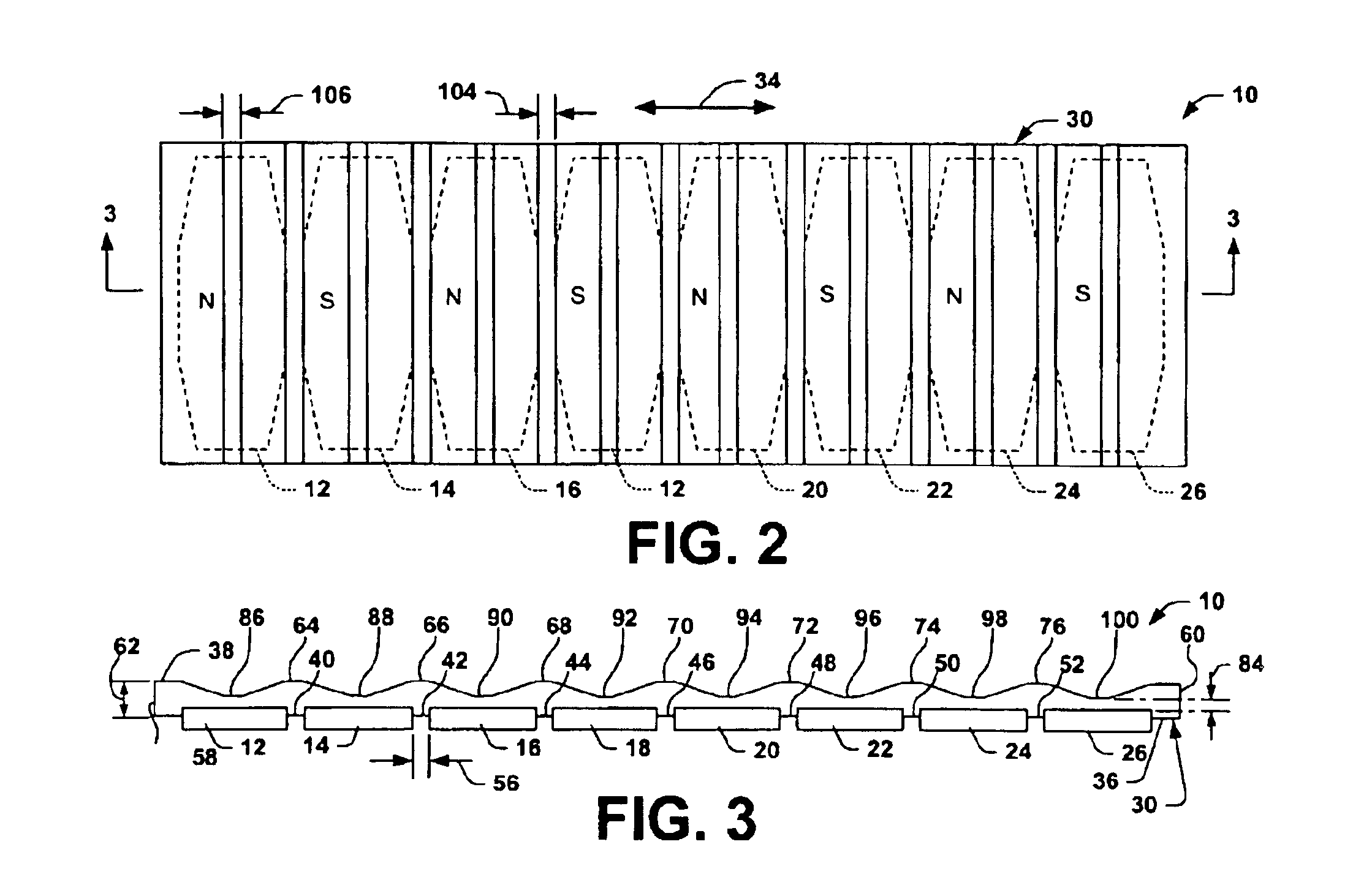 High performance linear motor and magnet assembly therefor