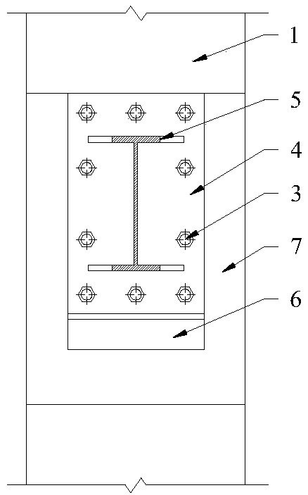 Novel dry fully-prefabricated assembled concrete frame connecting system