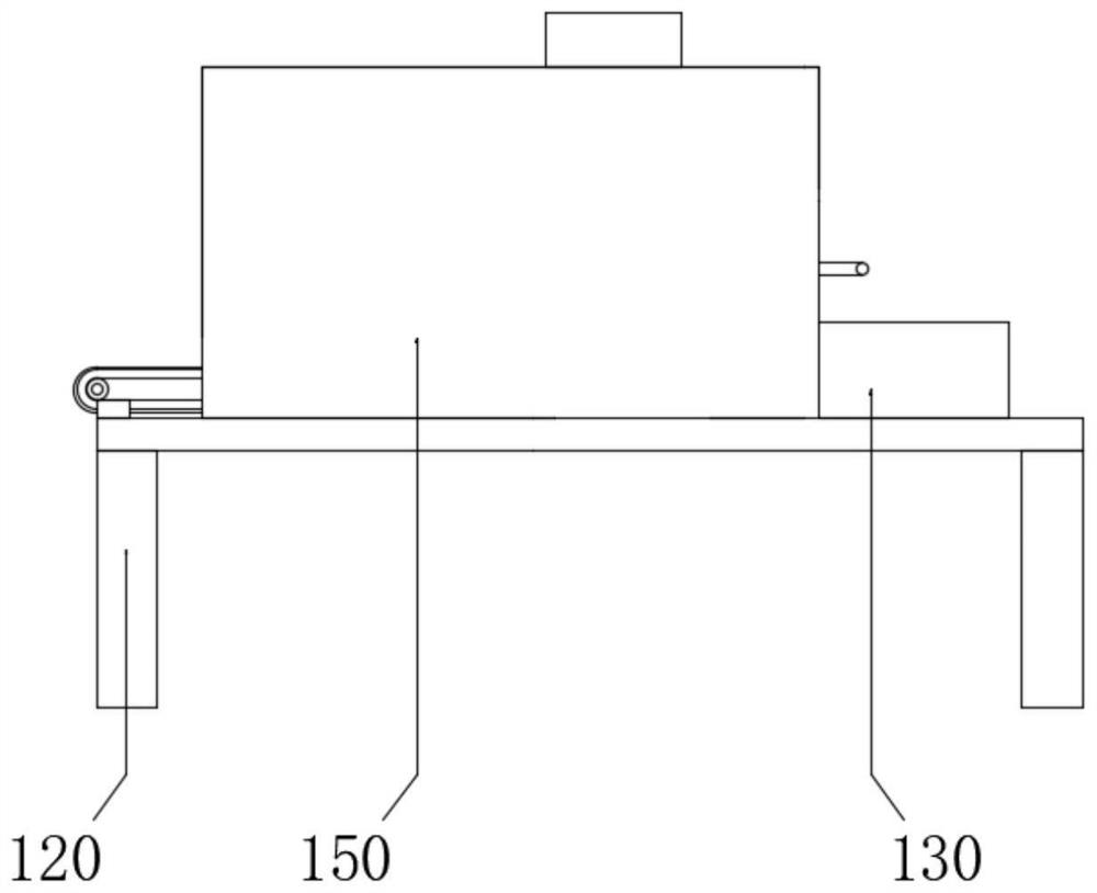 Garment fabric spraying and drying device and drying method