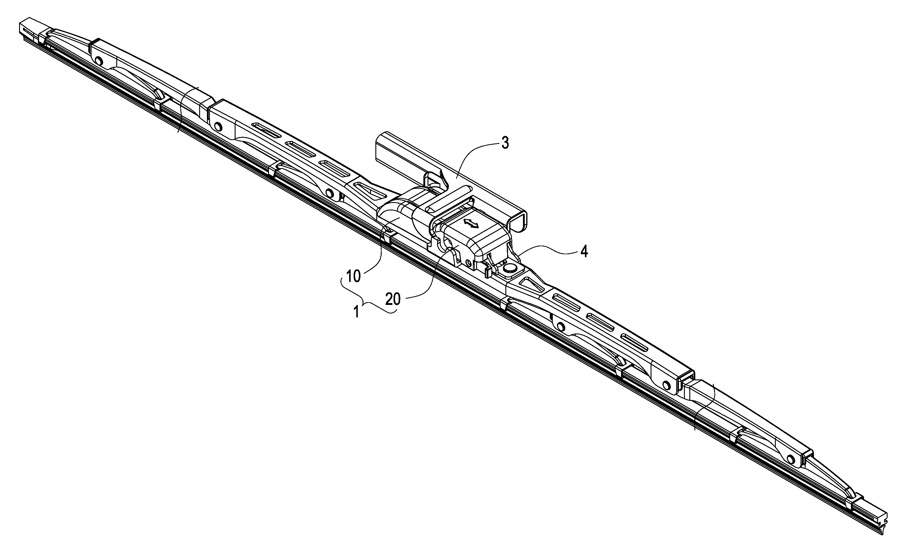 Windshield wiper combining assembly of combining driven wiper arm