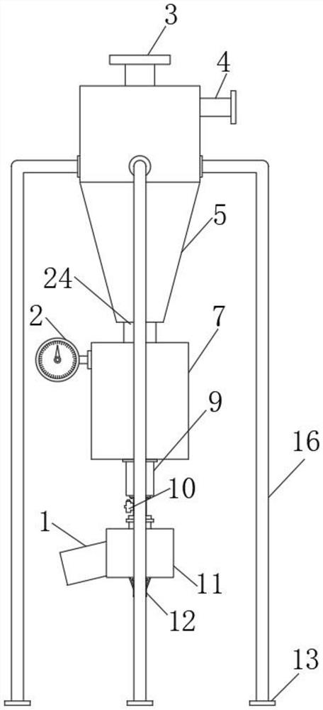 Automatic sand discharging and removing device for shale gas well