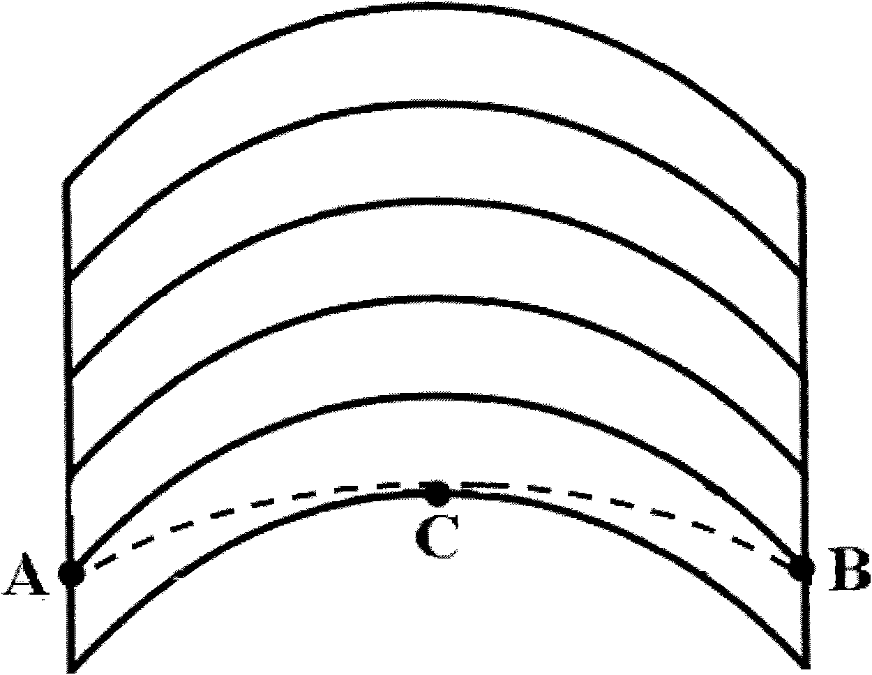 Arc-shaped slot cubbyhole