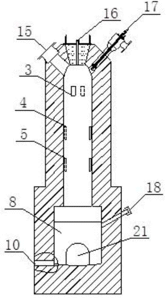 Thermal-state slag online modification device