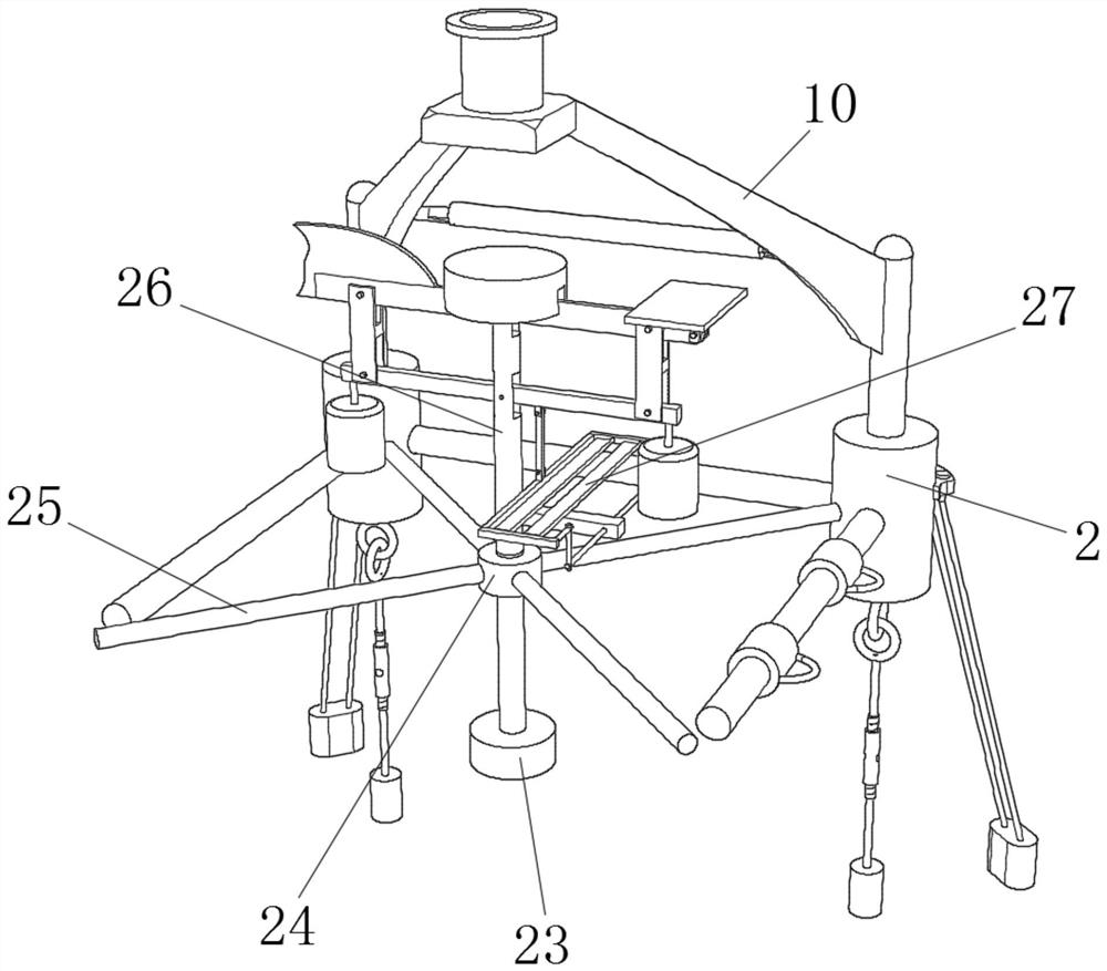 Self-floating towing marine wind power floating foundation and construction method thereof